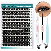 GEMERRY DIY Lash Clusters Kit 80D Bond Seal 280 PCS D Curl 10-18MIX | DIY Lash Extension Kit Wispy Natural Look Individual Lashes with Lash Glue Waterproof Long-Lasting Beginner Reusable