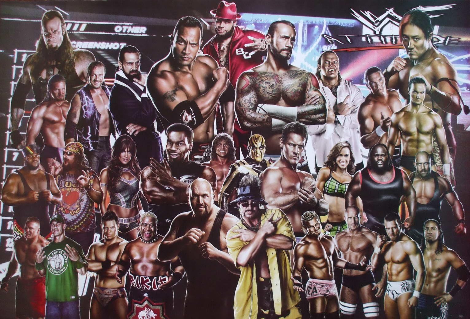 7022-M WWF Attitude Game Wall Decoration Poster Size 35"x23.5"
