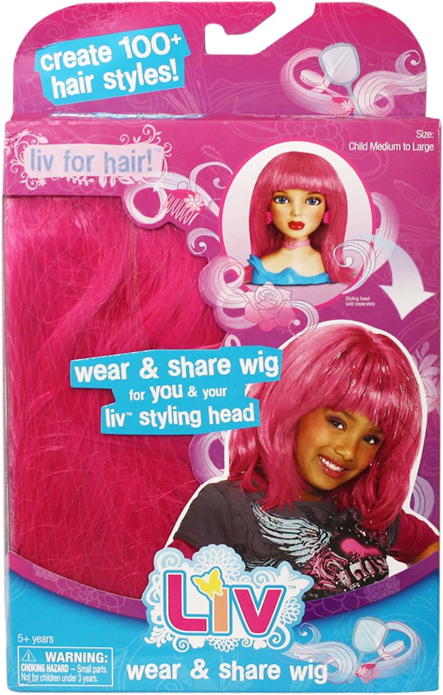 Amazon Com Liv Doll Wear And Share Wig Pink With Mylar Toys Games