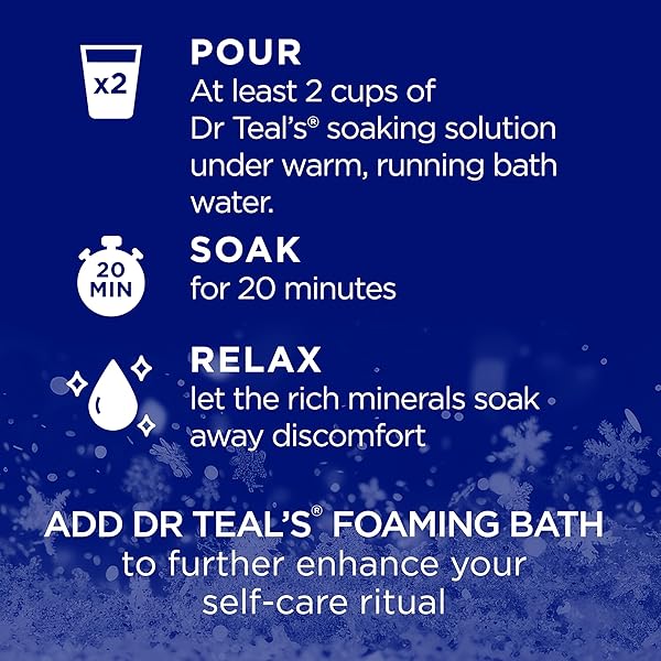 DR TEAL’S EPSOM SALT MAGNESIUM SOAK, SNOWY NIGHT, 3 LBS