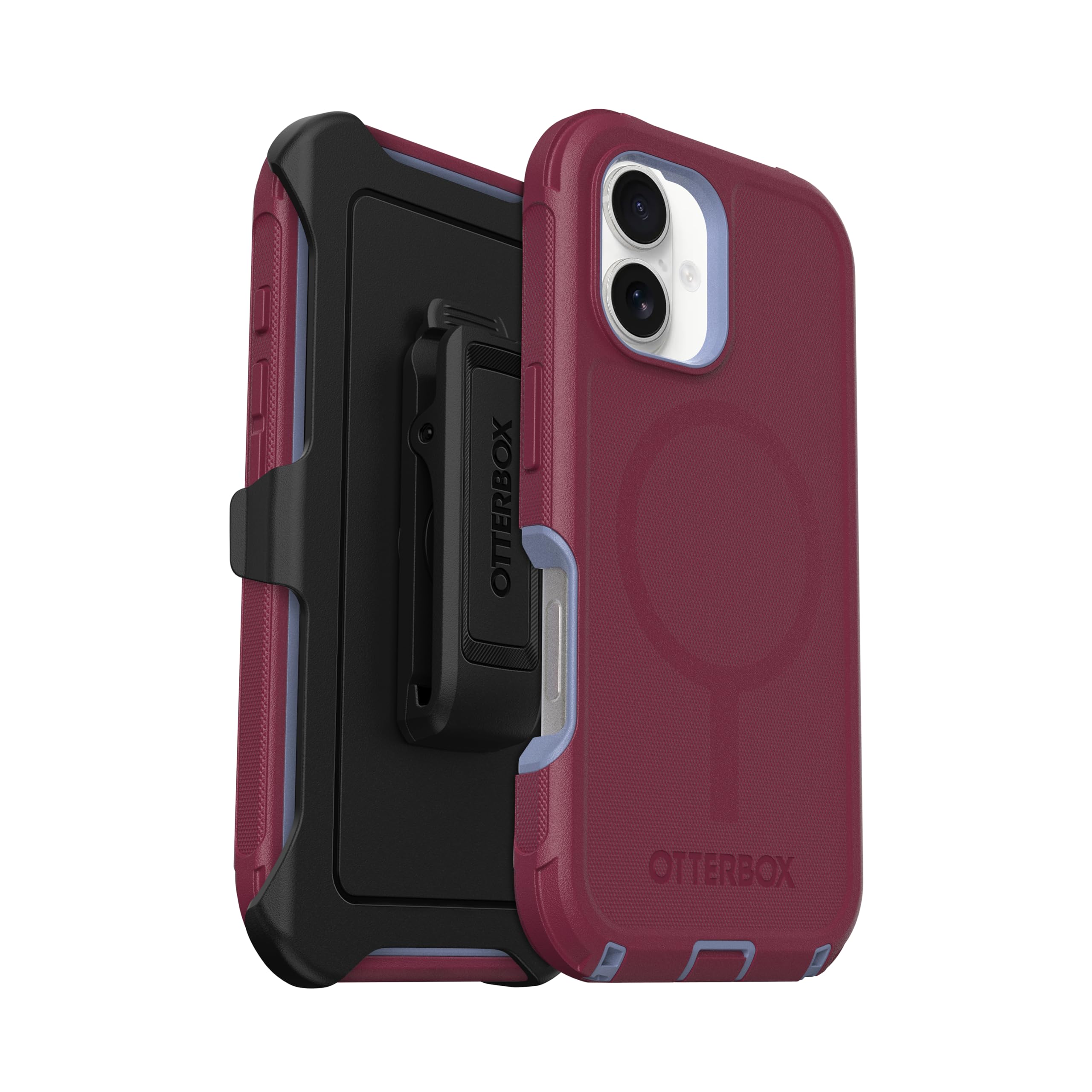OtterBox iPhone 16 (Only) Defender Series MagSafe Case - Velvet Orchard (Pink & Blue) - Holster Clip Included - Built-in Magnets - Screenless - Rugged & Durable - with Port Protection