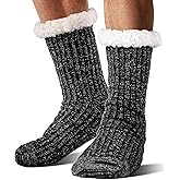 Men Fuzzy Slipper Socks Winter Thick Warm Fluffy Cozy Comfy Fleece Soft Cabin Non Slip Home Grip Socks