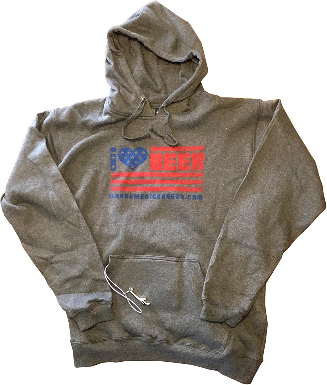 I Love American Beer Hoodie with Insulated Beverage Holder