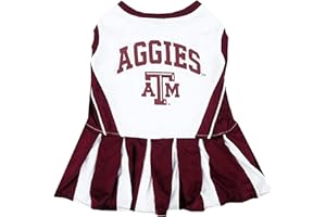 Pets First NCAA Texas A&M Aggies Cheerleader Dress for Dogs & Cats. Size X-Small, NCAA Team Color
