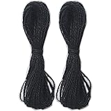 LWR CRAFTS Jute Cord 1.5mm 45ft/Pack (Pack of 2) (Black)