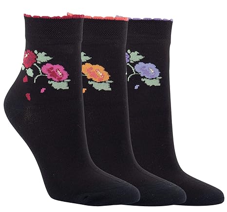 Vitasox Damen Socken Bambus Schwarz ohne Naht 3/6 Paar