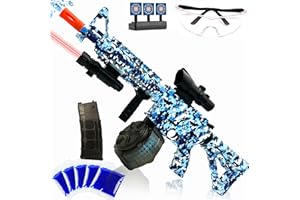 ZoffyFabrizio Large Gel Ball Blaster,Gel Balls, Gel Splatter Ball Gel,Blue Gel Ball Blaster - Ages 14 +