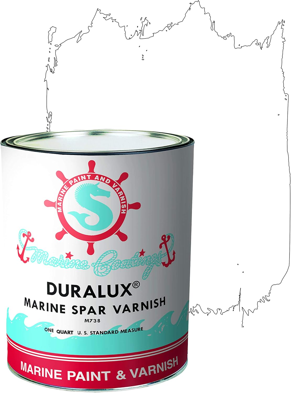 Duralux M738-4 Spar Varnish Boat Paint Clear Coat, 1 Quart