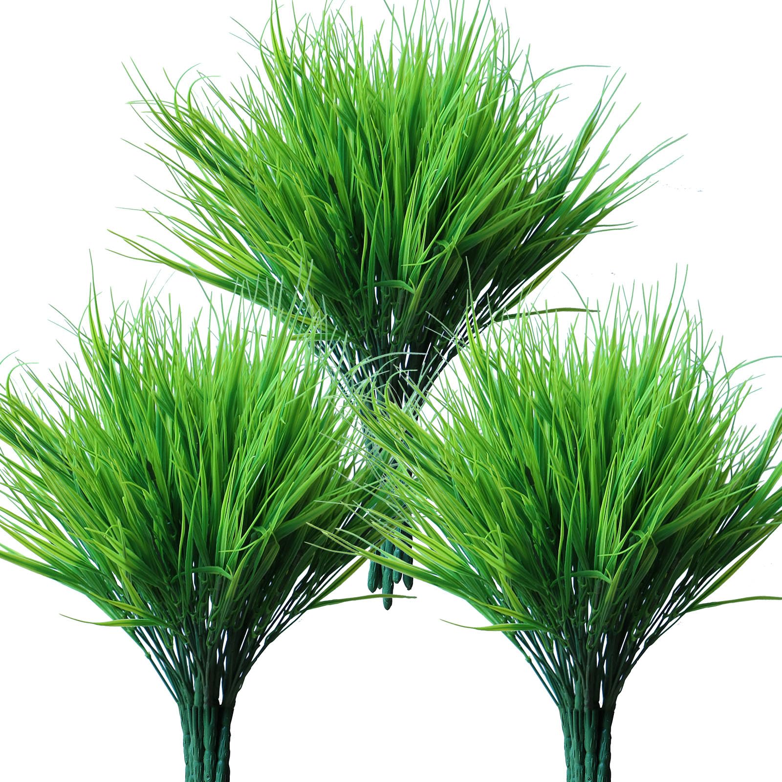 YXYQR 18 Bundles Artificial Plants Grass Indoor Outdoor UV Resistant Plastic Fake Bushes Plants Shrubs Greenery Flowers Arrangement — image 1