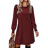 Zeagoo Women Fall Winter Dress Knitted Pullover Dresses