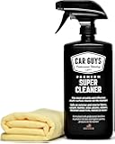 CarGuys Super Cleaner - The most effective All Purpose Cleaner available on the market! - Best for Leather Vinyl Carpet Upholstery Plastic Rubber and much more! - 18 oz Kit
