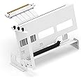 EZDIY-FAB PCIe 4.0 GPU Mount Bracket, Multi-Angle Adjustment with All White Riser Cable, Compatible to RTX4090, 4080, 4070ti - White