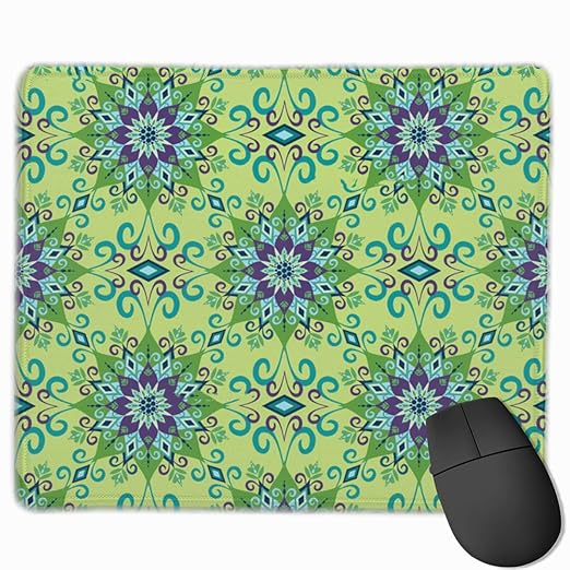 Computer Matte,Blühende Mandala-Mausmatte, Weiche, Haltbare Computer