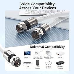 Cable Matters 2-Pack RG6 Coaxial Cable - 25ft, [CL2
