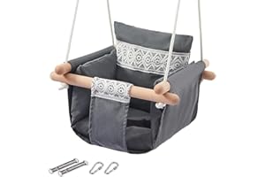 VIsuIvit Baby Swing Seat, Canvas Baby Hammock Infants, Toddler Swing Indoor & Outdoor Infant Hanging Swing Chair with Canvas 