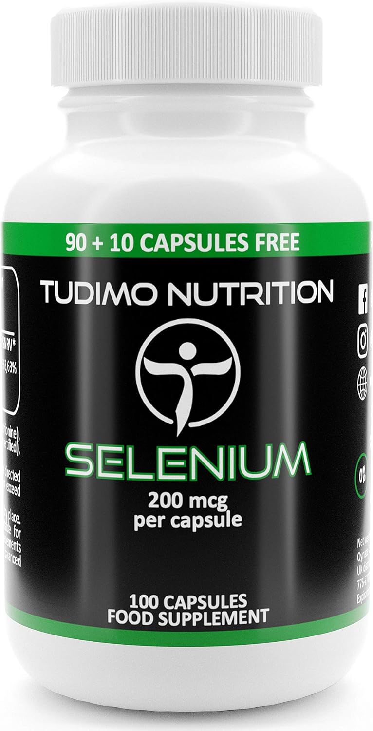 Selenium Supplements 200mcg Capsules, 100 pcs (3+ Month Supply) of Rapidly Disintegrating Capsules