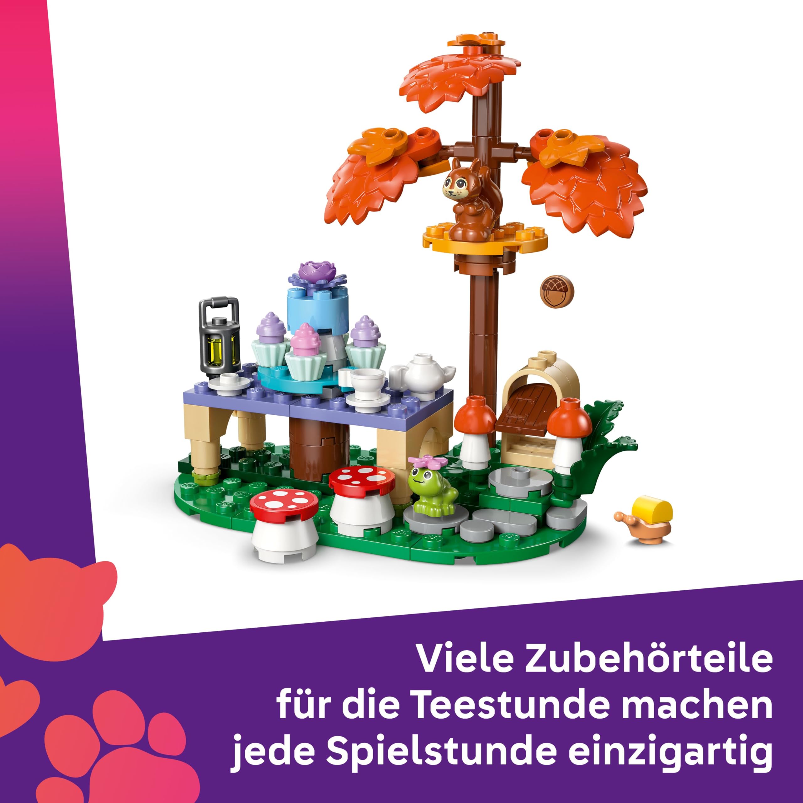 LEGO Friends Teeparty im Wald - Spielset mit 2 Minifiguren, 2 Tierfiguren & Spielzeug Lebensmittel Zubehör - Kinderzimmer Deko - Geschenkidee für Mädchen ab 6 Jahren - 42690 4