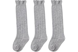 Kids Socks Girls Long Socks Knee High Knit Knee High Cotton Socks for 0-3T