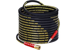 LIULO TOOL 50 FT Pressure Washer Hose with 3/8" Quick Connect, 4000 PSI Kink Resistant High Tensile Wire Power Washer Hose