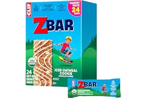 CLIF KID ZBAR Zbar - Iced Oatmeal Cookie - Soft-Baked Energy Snack Bars - Non-GMO - 12g Whole Grains - USDA Organic Granola Bars (24 Pack)