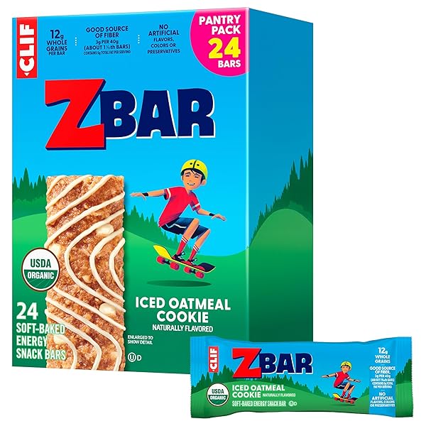 ZBAR – ICED OATMEAL COOKIE – SOFT-BAKED ENERGY SNACK BARS – NON-GMO – 12G WHOLE GRAINS – USDA ORGANIC GRANOLA BARS (24 PACK)