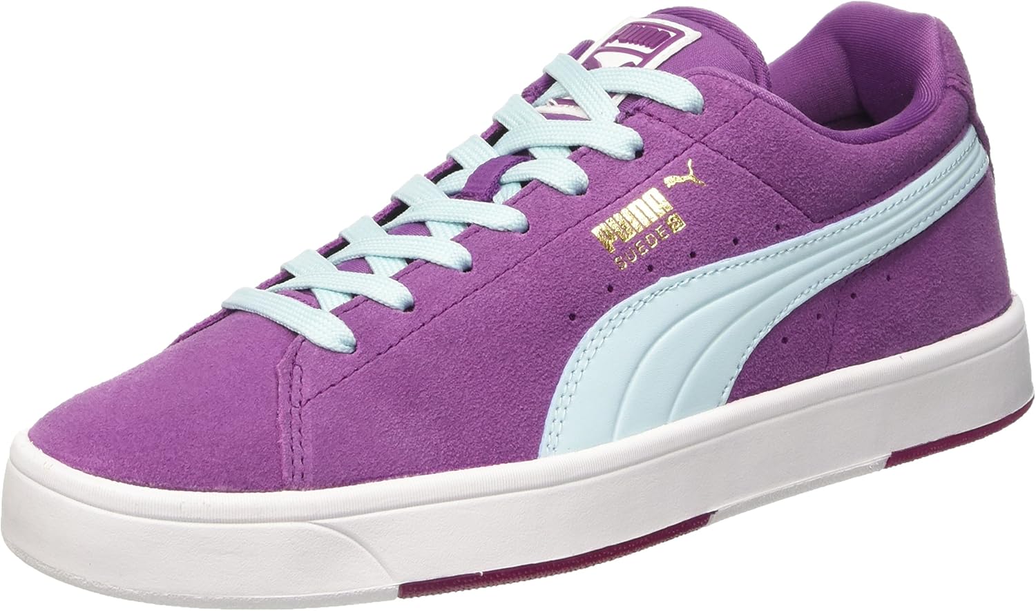 PUMA Suede S Skate Shoes, Girl, Purple (Grape Juice/Clearwater), Size