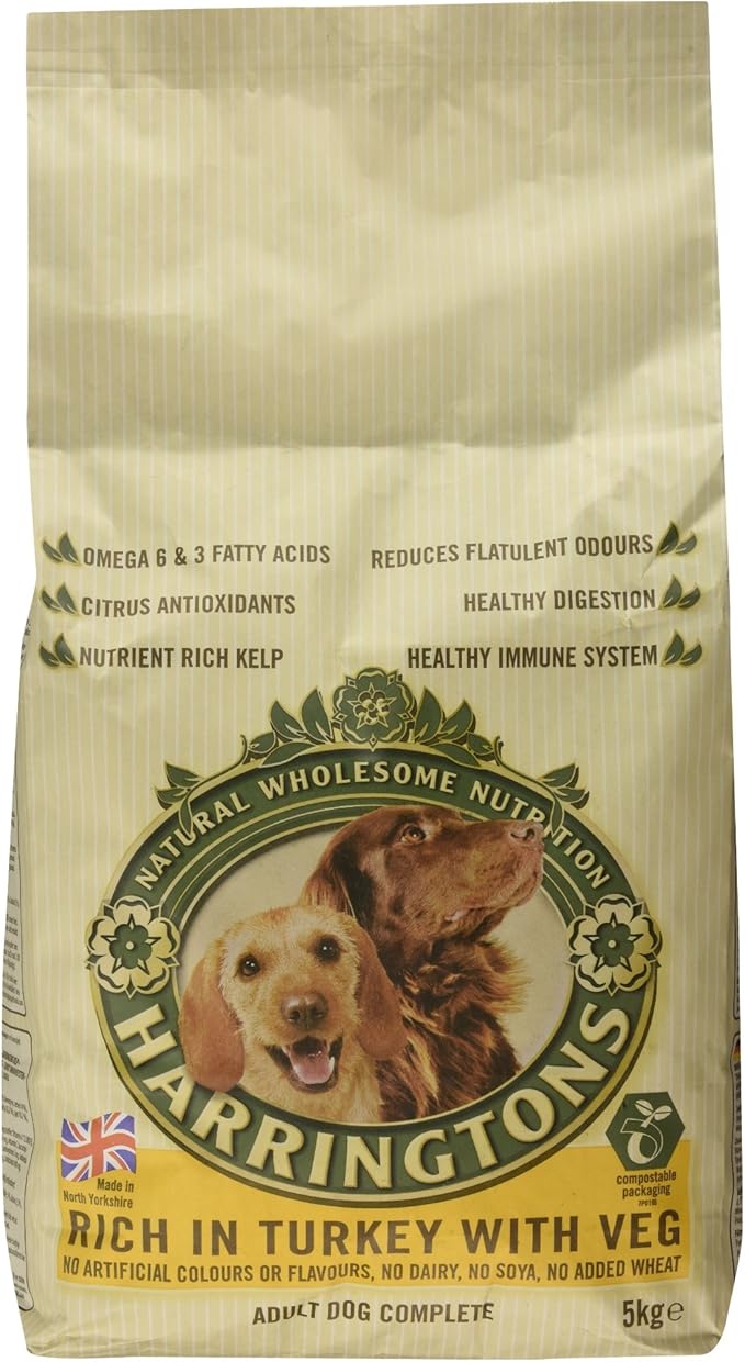 Harringtons Complete Dry Dog Food Rich in Turkey with Veg, 5kg Amazon