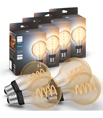 Amazon.com: Philips Hue Smart 60W ST23 Filament LED Bulb - White