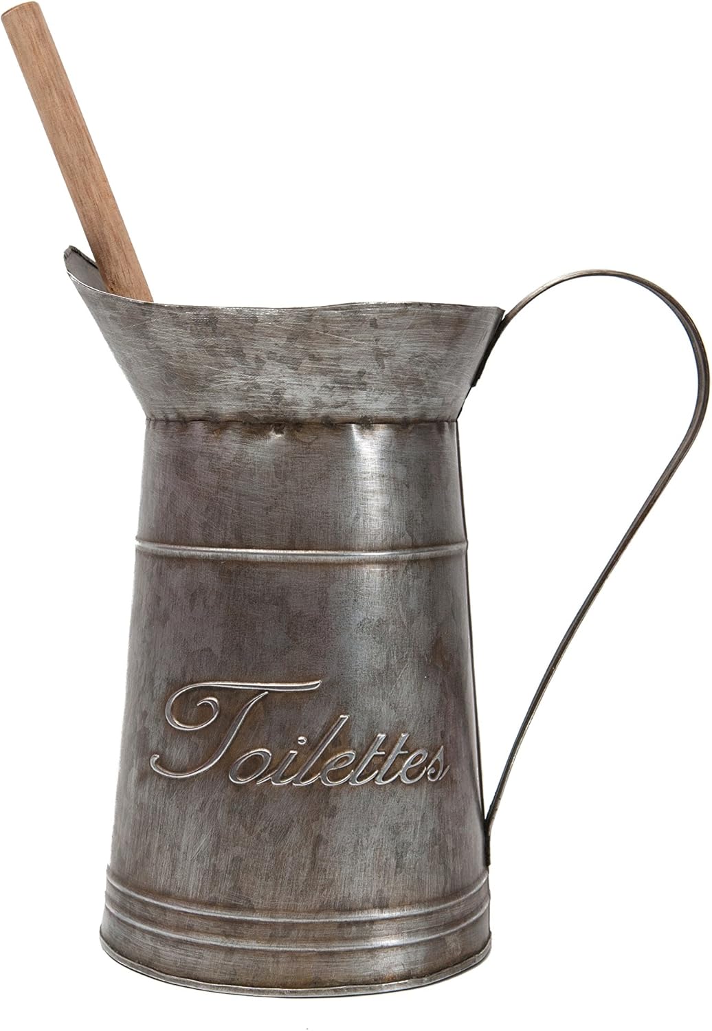 Zinc Vintage Toilet Brush with Toilet Brush with Glass Insert Amazon