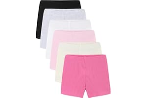 Bumeex Girls Bike Shorts Cartwheel Biker 6 Pack Spring Summer Clothes Safety Shorts Under Dress Dance Age 2-12 - 1