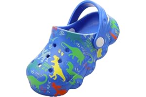 OWIF Toddler Clogs Boys Girls Kids Dinosaur Garden Shoes Slip on Sandals Slides Water Summer Shoes for Outdoor Beach Pool