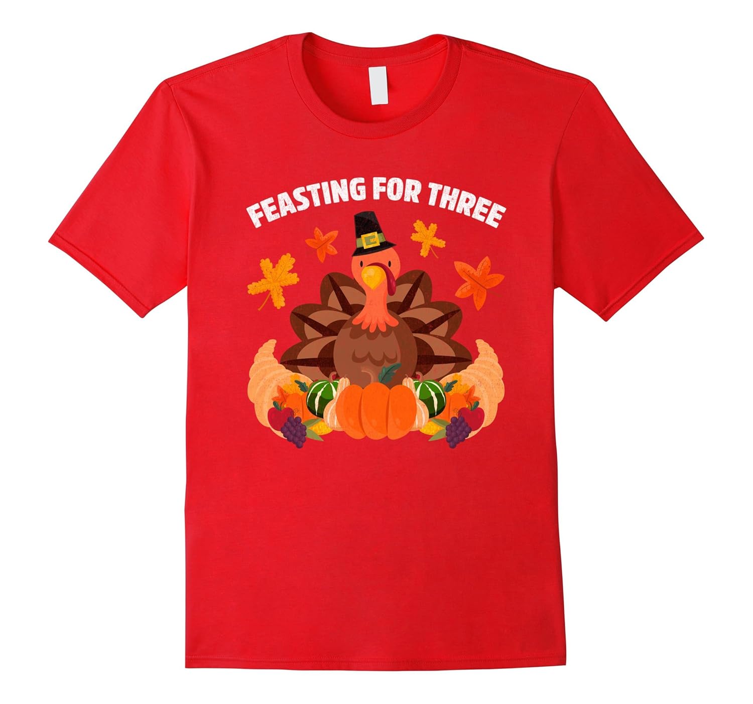 Feasting for Three - Thanksgiving Twins Pregnancy Shirt-ANZ