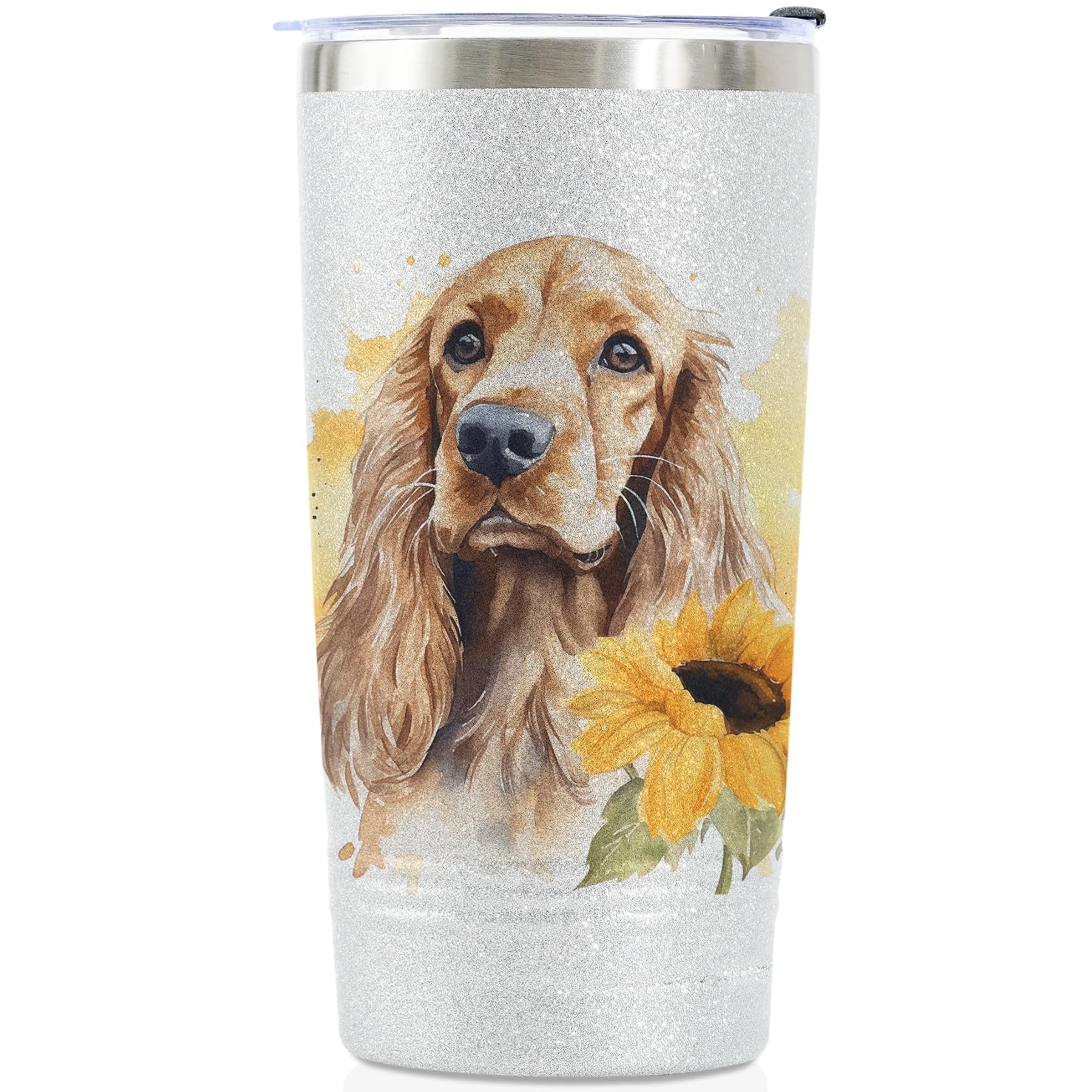 Onebttl Cocker Spaniel Gifts, 20 oz Insulated Traver Mug Tumbler - Watercolor English Cocker Spaniel