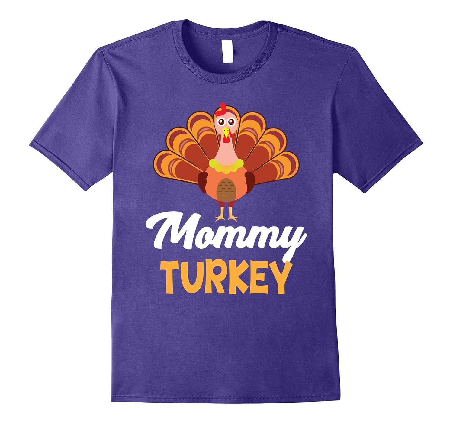 Mommy Turkey Family Matching Cool Thanksgiving T-Shirt-ANZ