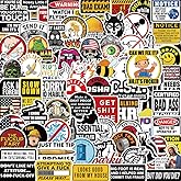 100Pcs Funny Hard Hat Stickers, Construction Electrician Ironworker Oilfield Pipeliner Stickers for Adults Teens, Vinyl Water