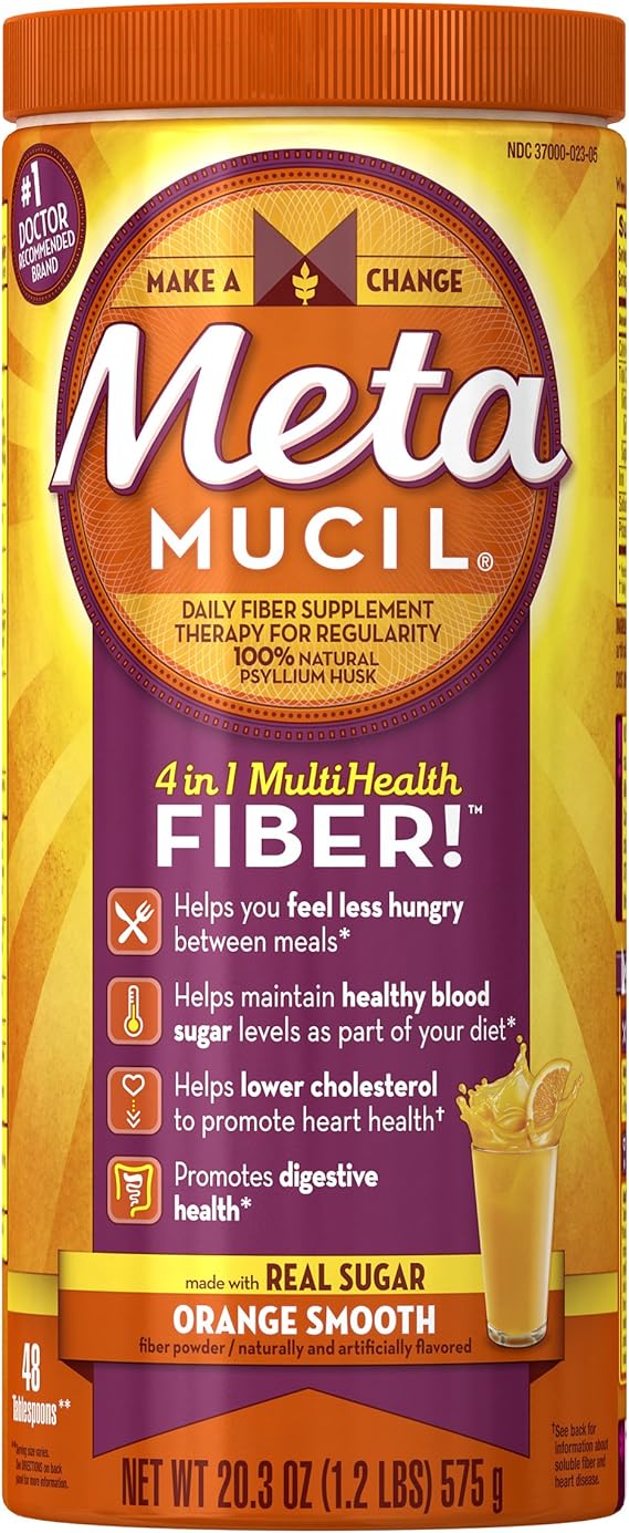 Metamucil Orange Sugar Fiber Powder, 48 Dose (Old Version