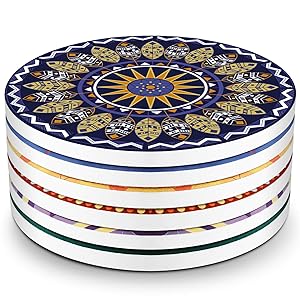 LIFVER Drink Coasters, Mandala and Dream Catcher Style Absorbent Coaster Sets, Avoid Furniture Being Scratched and Soiled, Suitable for Kinds of Cups, 4 Inches, Set of 6