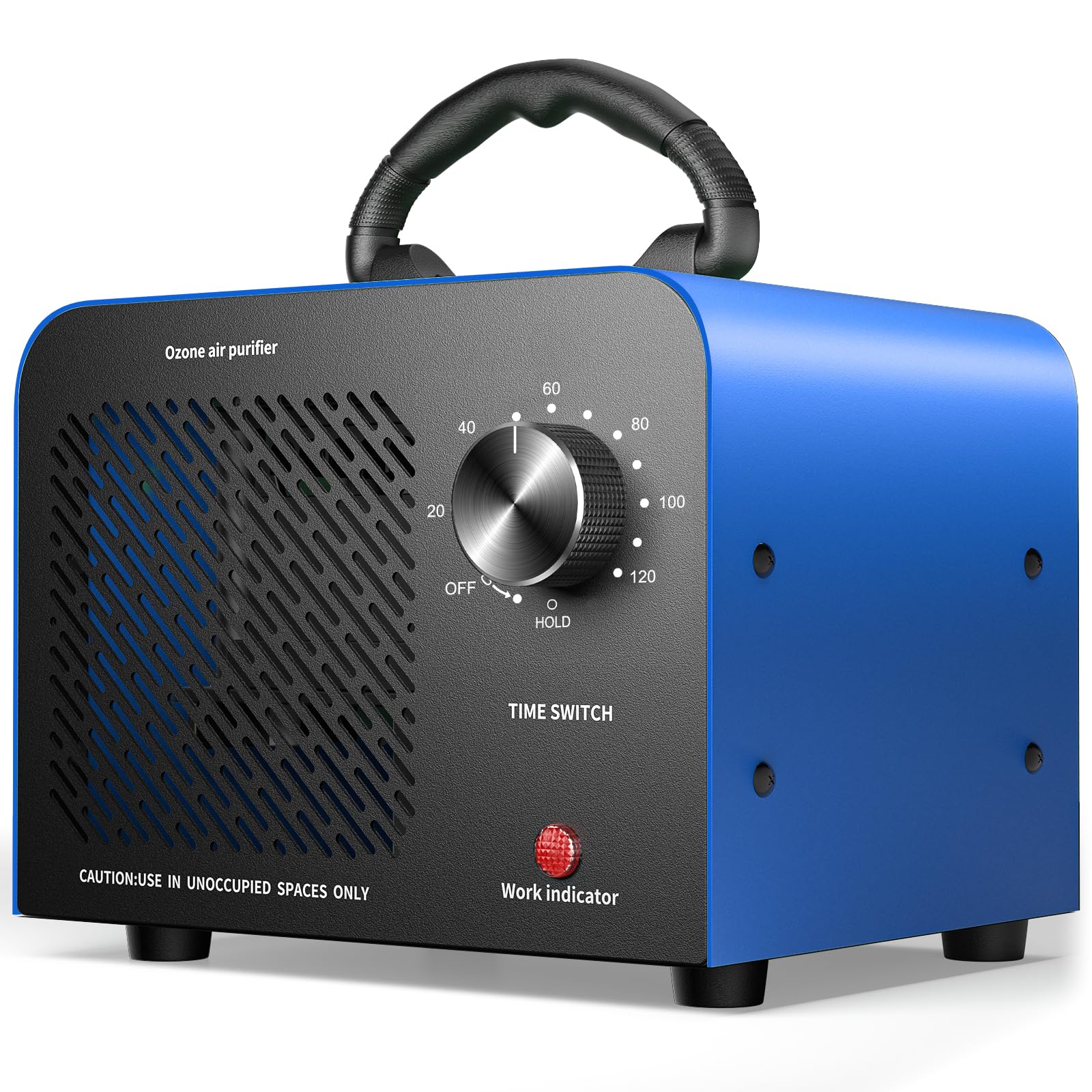 Hadlook Ozone Generator, 48,000mg/h High Capacity O3 Machine for Large Spaces Up to 4,000 Sq Ft, Portable Odor Eliminator for Car, Home, Basement, Smoke, Pets, and Commercial Use, Blue Image