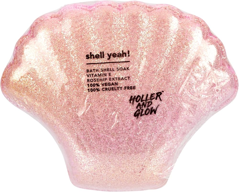 Holler and Glow Shell Yeah Bath Bomb Vitamin E Lavender Magnolia Ylang Bergamot