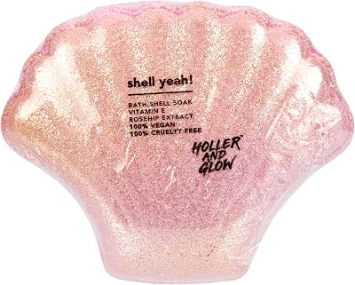 Holler and Glow Shell Yeah Bath Bomb Vitamin E Lavender Magnolia Ylang Bergamot