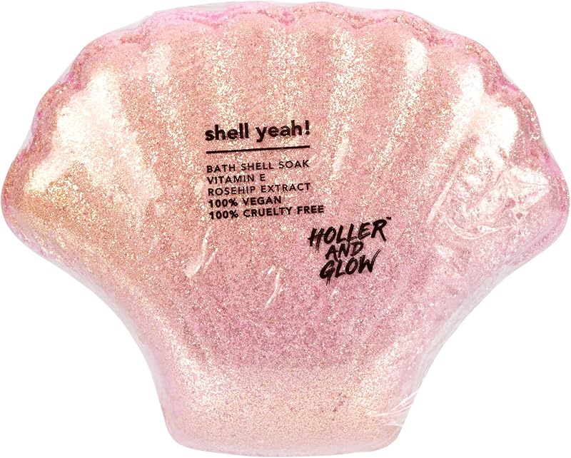 Holler and Glow Shell Yeah Bath Bomb Vitamin E Lavender Magnolia Ylang Bergamot