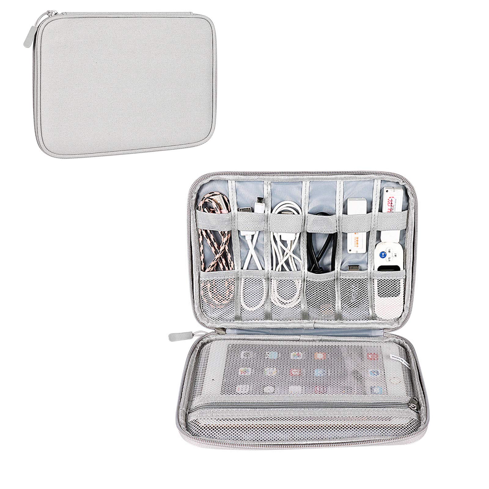 Hosoncovy Electronic Accessory Organizer Bag - Gray