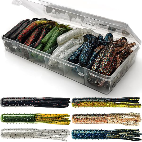 Tube Jig Heads 12-Pack Bass Fishing 1/16oz To 1/4oz Weighted
