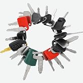21 Heavy Construction Equipment Key Set fits Cat, JD, Case, Komatsu, Hyster, Kubota, JCB, Bobcat, Daewoo, JLG, Toyota &amp; More, Master Ignition Key for Workers and Opeartors