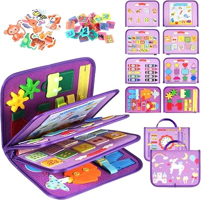 VISATOR Busy Board Montessori Toys for Toddlers 3-8 Years Learning Sensory
