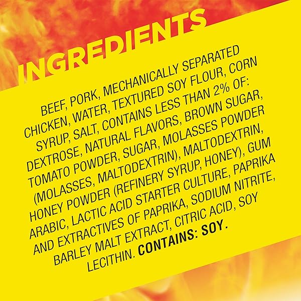 SLIM JIM MONSTER SMOKED MEAT STICKS, HONEY BBQ FLAVOR, HIGH PROTEIN, STOCKING STUFFER, 1.94 OZ. (18 COUNT)
