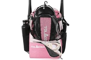TOLACCEA Baseball Bag, Youth Baseball Backpack, Bat Bag for Baseball, T-Ball & Softball Equipment, Baseball Bat Backpack for Boys and Girls with Helmet Holder, Shoes Compartment and Fence Hook Holds Helmets, Shoes, Bat, Glove