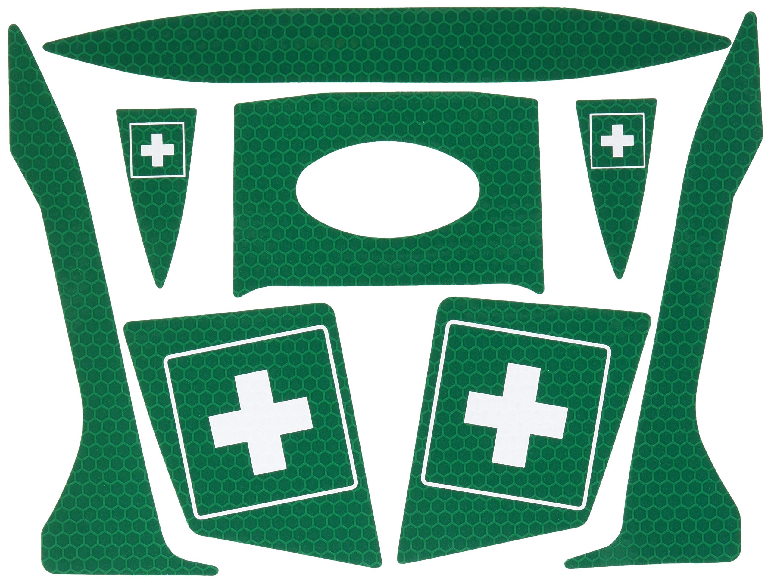 JSP EVOLite Lightweight ABS Safety Helmet CR2 Reflective Decals FA Grn Pack of 10 (AHV440-000-300)