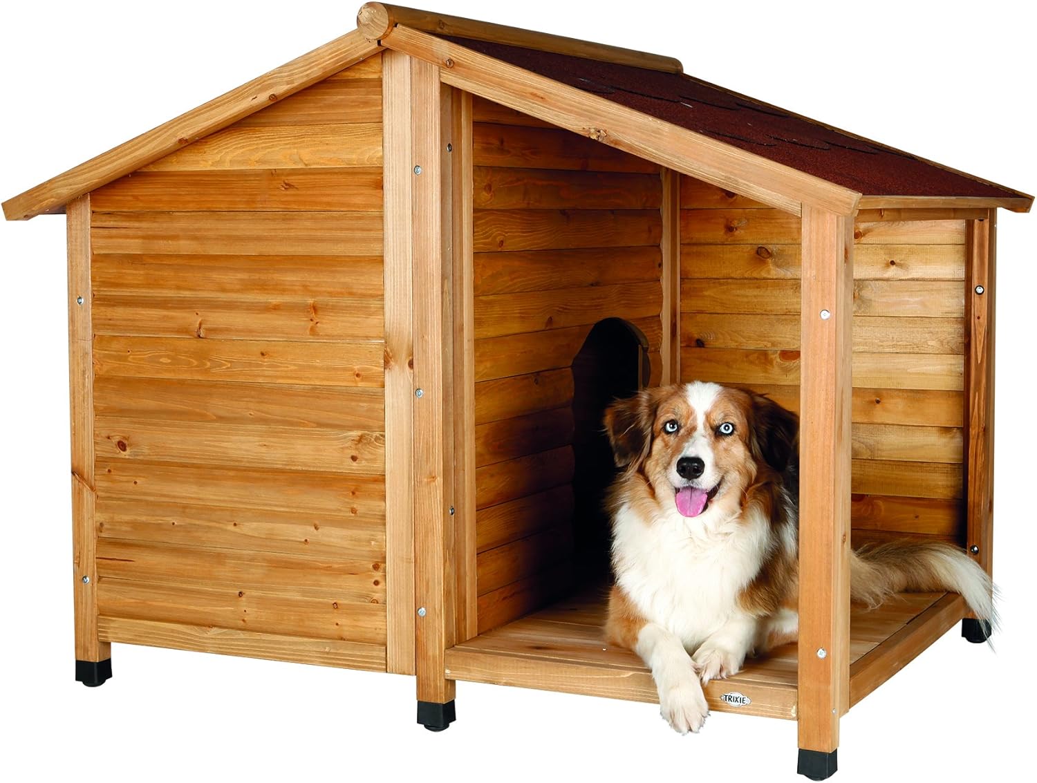 Trixie 39512 Rustic Dog House, Large, Glazed Pine Amazon.ca Pet Supplies
