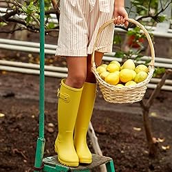 HISEA Women Rain Boots Slim Calf PVC Rubber Boot